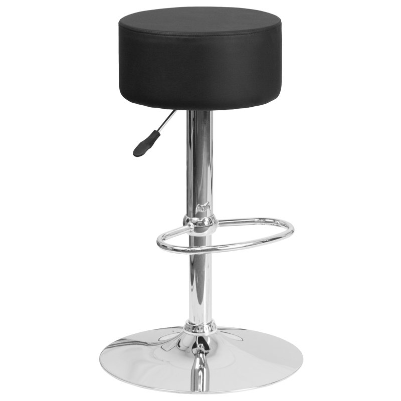 Orren Ellis Neale Swivel Adjustable Height Bar Stool & Reviews Wayfair